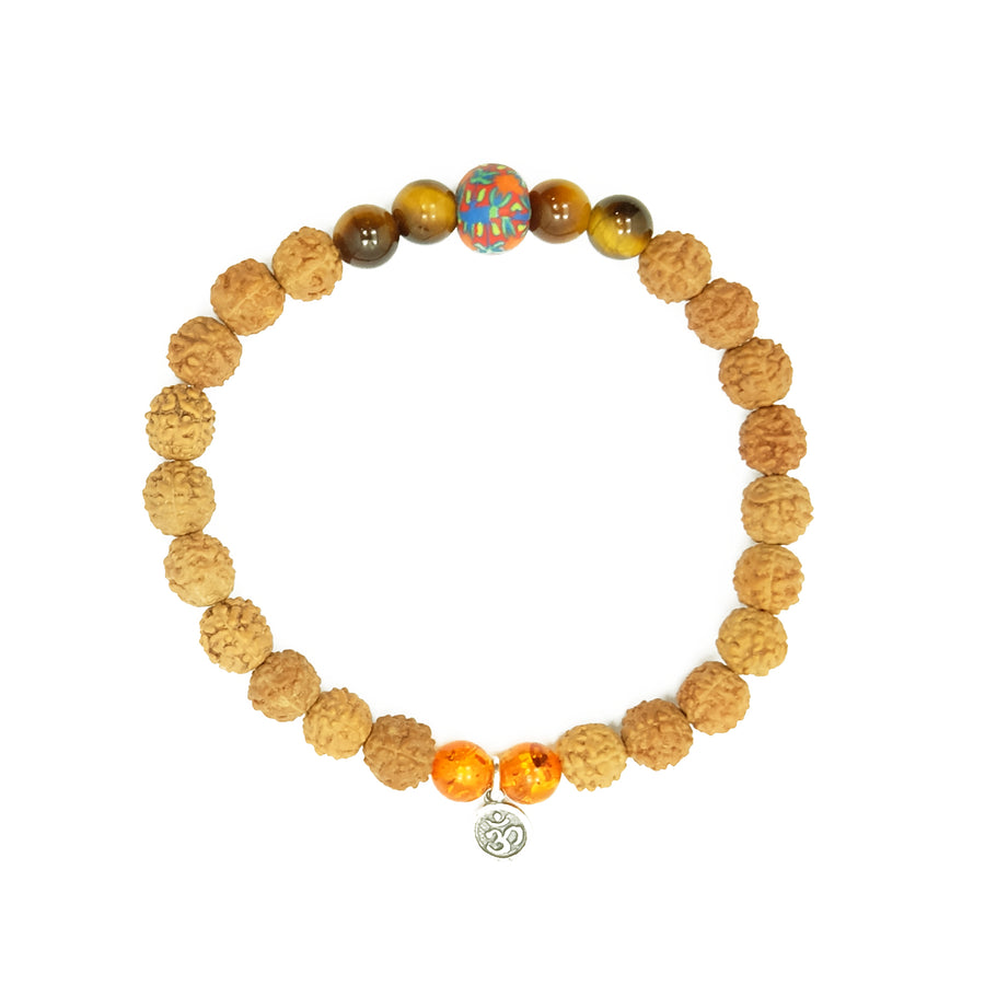 Virgo Inspired Celestial Mala Bracelet front